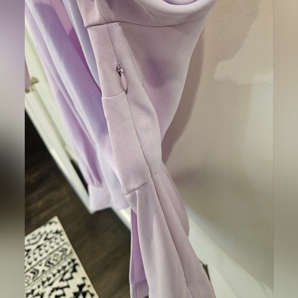 J. Crew Lilac Purple Drapey Faux Wrap Top 365 Crepe Fabric Size 8 - Picture 9 of 16